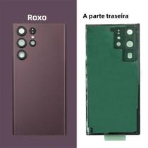 Capa Traseira Da Bateria Samsung S22 Ultra 5G, Painel De Carcaça Traseira, Peças Da Lente Da Câmera