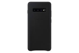 Capa Traseira de Couro Preta para Samsung Galaxy S10+ Capa Traseira de Couro Preta para Samsung Galaxy S10+