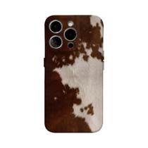 Capa Traseira Dupla Camada Com Textura Marmorizada Branco Acobreado Para iPhone 16 15 14 13 12 11 X