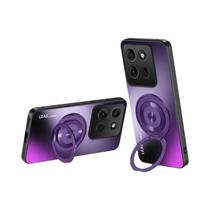 Capa Traseira Magnética Com Suporte Para Celular Moto Edge Series Fusion pro Neo G85 G84 G14 G35 G55