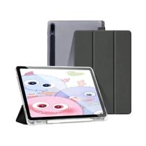 Capa Traseira Transparente Para Samsung Galaxy Tab S9 FE 11 plus S8 S7 12.4 Com Suporte Para Lápis