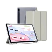 Capa Traseira Transparente Para Samsung Galaxy Tab S9 FE 11 plus S8 S7 12.4 Com Suporte Para Lápis