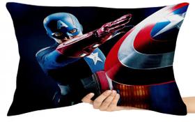 Capa Travesseiro fronha com ziper 50x70 Capitão América jogando escudo