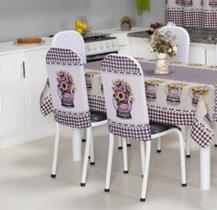 Capa Tubular Para Cadeira Redonda Kit 06 Peças Elástica Estampas Divertidas