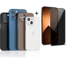 Capa Ultra Fina iPhone 14 Pro Max + Pelicula Privacidade - M7