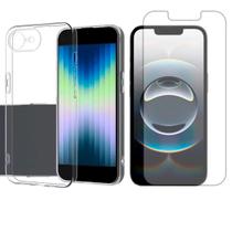 Capa Ultra Fina Luxo Para iPhone 16e + Pelicula Hidrogel