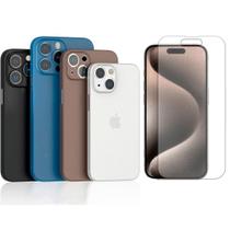 Capa Ultra Fina Para iPhone 15 Todos + Pelicula Hidrogel Capa Ultra Fina Para iPhone 15 Todos + Pelicula Hidrogel
