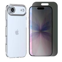 Capa Ultra Slim Para iPhone 17 Air + Pelicula Privacidade Cor:Transparente