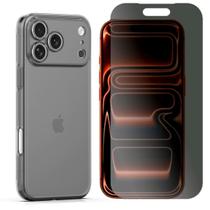Capa Ultra Slim Para iPhone 17 Pro + Pelicula Privacy Cor:Preto