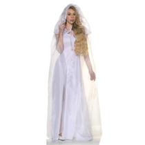 Capa UNDERWRAPS Deluxe com capuz para adultos em tule branco