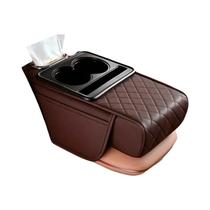 Capa Universal De Couro PU Para Console Central De Carro Com Apoio De Braço E Caixa Organizadora Com Capa Universal De Couro PU Para Console Central De Carro Com Apoio De Braço E Caixa Organizadora Com