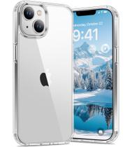 Capa Vakoo para iPhone 13 Transparente Antiamarelamento, Traseira Rígida, Proteção Militar contra Quedas, Compatível com Carregamento Sem Fio