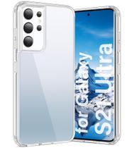 Capa Vakoo para Samsung Galaxy S21 Ultra 5G Transparente Anti-Amarelamento, Traseira Rígida, Proteção Militar contra Quedas, Compatível com Carregamento Sem Fio