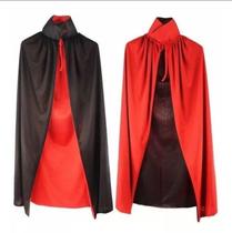 Capa Vampiro Drácula Magico Luxo Unissex Dupla Face Adulto