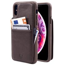 Capa Vaultskin Eton para iPhone X/XS em Couro Marrom com Carteira Capa Vaultskin Eton para iPhone X/XS em Couro Marrom com Carteira