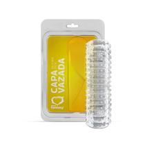 Capa Vazada Incolor 15cm - Silicone Ajustável com Pontas Massageadoras