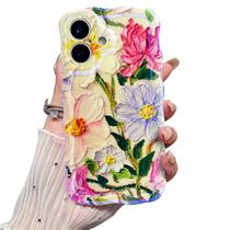 Capa VCTERFK para iPhone 17, Exquisita Flor Retro Colorida em Pintura a Óleo, Estilo Brilhante com Moldura Ondulada, Proteção Macia, Durável e Antichoque para Câmera, Capa para iPhone 17 Feminina - Rosa e Roxo Capa VCTERFK para iPhone 17, Exquisita Flor Retro Colorida em Pintura a Óleo, Estilo Brilhante com Moldura Ondulada, Proteção Macia, Durável e Antichoque para Câmera, Capa para iPhone 17 Feminina - Rosa e Roxo