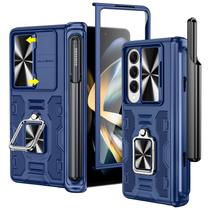 Capa VEGO para Galaxy Z Fold 4 com porta-canetas S azul meia-noite