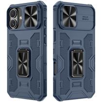 Capa VEGO para iPhone 16 Plus de 6,7" 2024, capa de câmera deslizante, suporte, azul