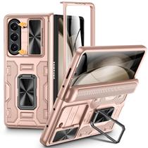 Capa VEGO para Samsung Galaxy Z Fold 5 com suporte e tela rosa