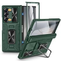 Capa VEGO para Samsung Galaxy Z Fold 6 com proteção de dobradiça verde