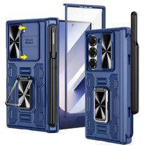 Capa VEGO para Samsung Galaxy Z Fold 6 com suporte para caneta S azul