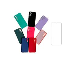 Capa Veludo Compatível Para Samsung S24 + Película Vidro Capa Veludo Compatível Para Samsung S24 + Película Vidro