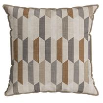 Capa Veludo Luxor 315 com Cordone 43 Cm X 43 Cm Areia/Cinza Capa Veludo Luxor 315 com Cordone 43 Cm X 43 Cm Areia/Cinza