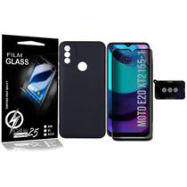 Capa VELUDO + Pel Privac.3d + Pel Da Câm. P/ Moto E20 XT2155 6.5 - Cell In Power25