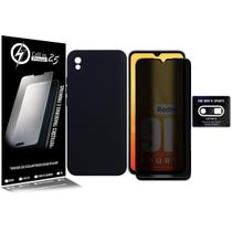 Capa VELUDO + Pel Privacidade 3d + Película Da Câmera Compatível Redmi 9I Sport 6.53 - Cell In Power25