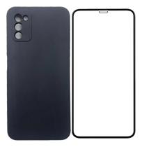 Capa Veludo Preto Compatível Galaxy M54+Pelicula Vidro 3D