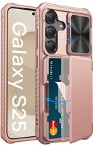 Capa Vihibii para Samsung Galaxy S25 com Suporte para Cartão e Bloqueio RFID