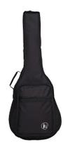 Capa Violão Folk Extra Luxo - Bolso Cargo - Preto- Nylon600