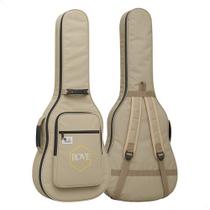 Capa Violao Folk Mega Luxo Bege Rove Music Bnmgvfbg
