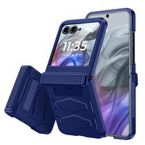 Capa Vizvera para Motorola Razr 2024 com tampa dobradiça azul Capa Vizvera para Motorola Razr 2024 com tampa dobradiça azul