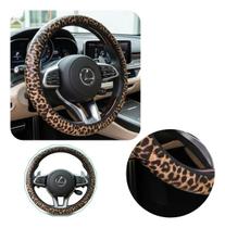 Capa Volante Carro 38cm Universal Oncinha Rosa Estrelado material sintético Feminina - Proteção e Estilo Capa Volante Carro 38cm Universal Oncinha Rosa Estrelado material sintético Feminina - Proteção e Estilo