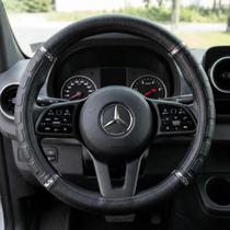 Capa Volante Mercedes Sprinter Cromada Relevo 42cm material sintético PVC Premium Capa Volante Mercedes Sprinter Cromada Relevo 42cm material sintético PVC Premium