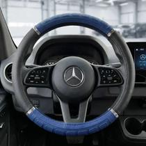 Capa Volante Mercedes Sprinter Cromada Relevo 42cm material sintético PVC Premium