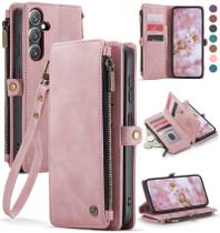 Capa Wallet Defencase para Galaxy A15 5G - Rosa