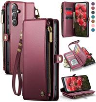 Capa Wallet Defencase para Galaxy A15 5G - Vermelho Vinho