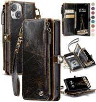 Capa Wallet Defencase para iPhone 13 - Design Coffee Capa Wallet Defencase para iPhone 13 - Design Coffee