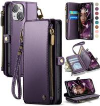 Capa Wallet Defencase para iPhone 14 - Roxa