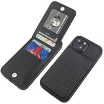 Capa Wallet KIHUWEY compatível com iPhone 15 6.1" preta