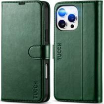 Capa Wallet TUCCH para iPhone 16 Pro Max - Com 4 Porta-Cartões (Verde)