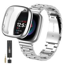 Capa Watch Band + TPU para Fitbit Versa 4/Sense 2 ZPJPPLX Silver