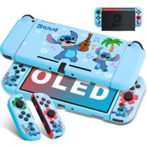 Capa Xcitifun Nintendo Switch OLED Blue Stitch TPU