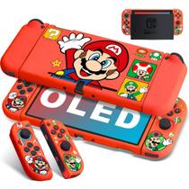 Capa Xcitifun projetada para Nintendo Switch OLED Red Hand