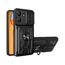 Capa Xiaomi Redmi Poco Para 13T 12T 11T pro 13C 12 11S X5 pro Com Suporte Para Cartão, Anel De