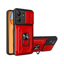 Capa Xiaomi Redmi Poco Para 13T 12T 11T pro 13C 12 11S X5 pro Com Suporte Para Cartão, Anel De