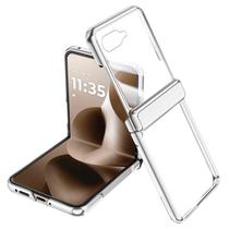 Capa YQODSZ para Motorola Razr Ultra 2025 com Proteção para Dobradiça, Capa Slim Transparente com Protetor de Tela Traseiro HD Resistente a Riscos para Motorola Razr Ultra 2025 Prata Capa YQODSZ para Motorola Razr Ultra 2025 com Proteção para Dobradiça, Capa Slim Transparente com Protetor de Tela Traseiro HD Resistente a Riscos para Motorola Razr Ultra 2025 Prata